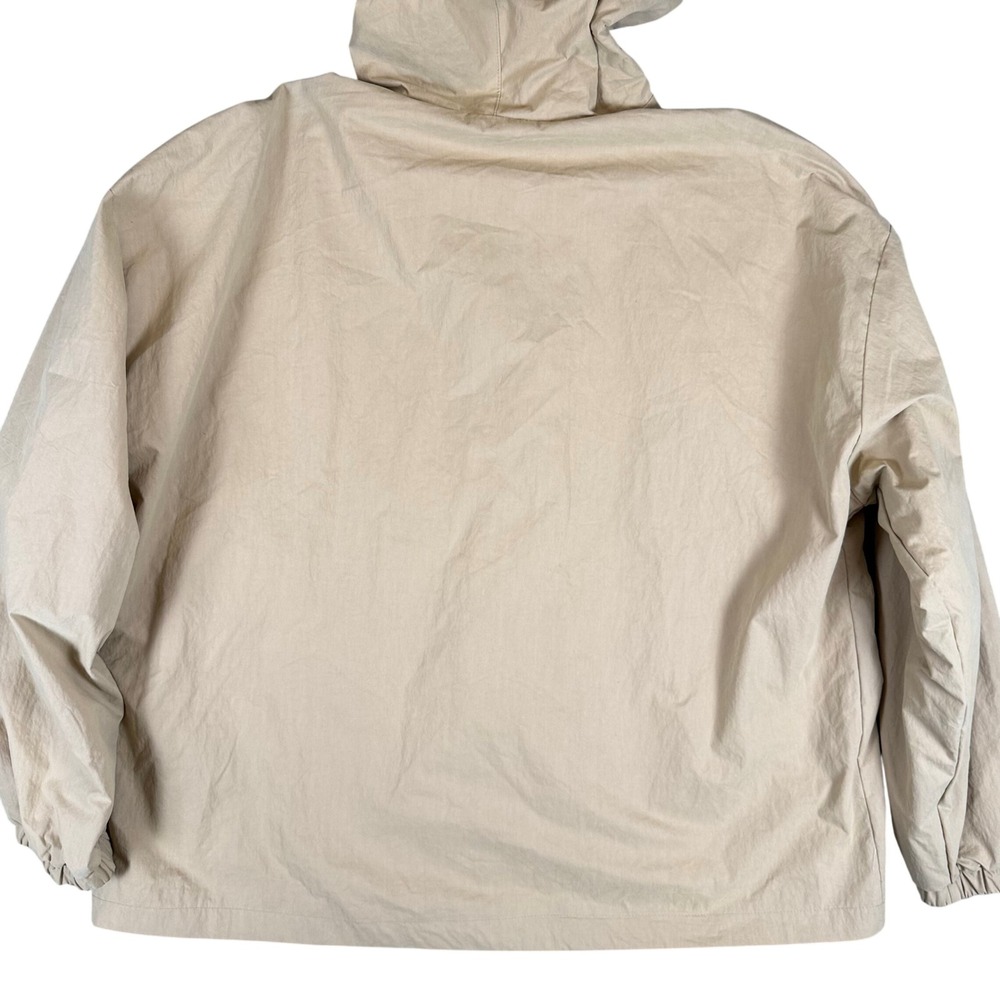 Free Assembly Mens Khaki Tan Hooded Windbreaker Jacket 2XL Recycled - Picture 8 of 9